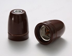 E27 Porcelain Lamp Base Wine Red