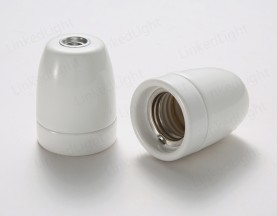 E27 Ceramic Lamp Socket White