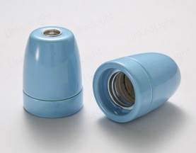 E27 Porcelain Lamp Socket Light Blue