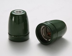 E27 Porcelain Lamp Holder Dark Green