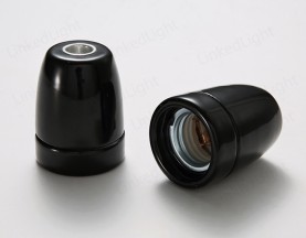 E27 Ceramic Lamp Base Black
