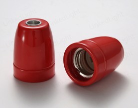 E27 Porcelain Light Holder Red