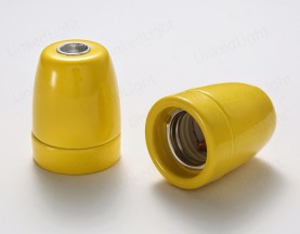 E27 Porcelain Lamp Holer Yellow