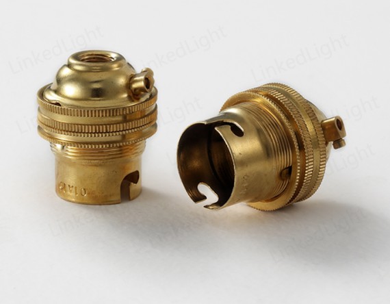 thumbnail image 2 of Leviton 9347 Gold Electrolier Lampholder – 5-Pack, Medium Base, 660W/250V, Keyless Light Socket 2 of 4