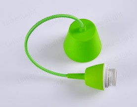 E27 Plastic Pendant Ceiling Lamp Cord Set  Apple Green