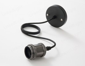 E27 Metal Lamp Pendant  Black Matt