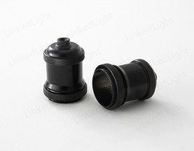 Metal Covers for Lamp Socket  Black Matt