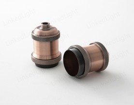 Metal Covers for Lamp Socket  Red Bronze