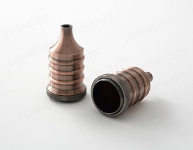 Metal Covers for Lamp Socket  Red Bronze