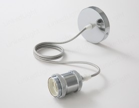 E27 Metal Lamp Pendant  Chrome