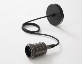 E27 Metal Lamp Pendant  Black Matt